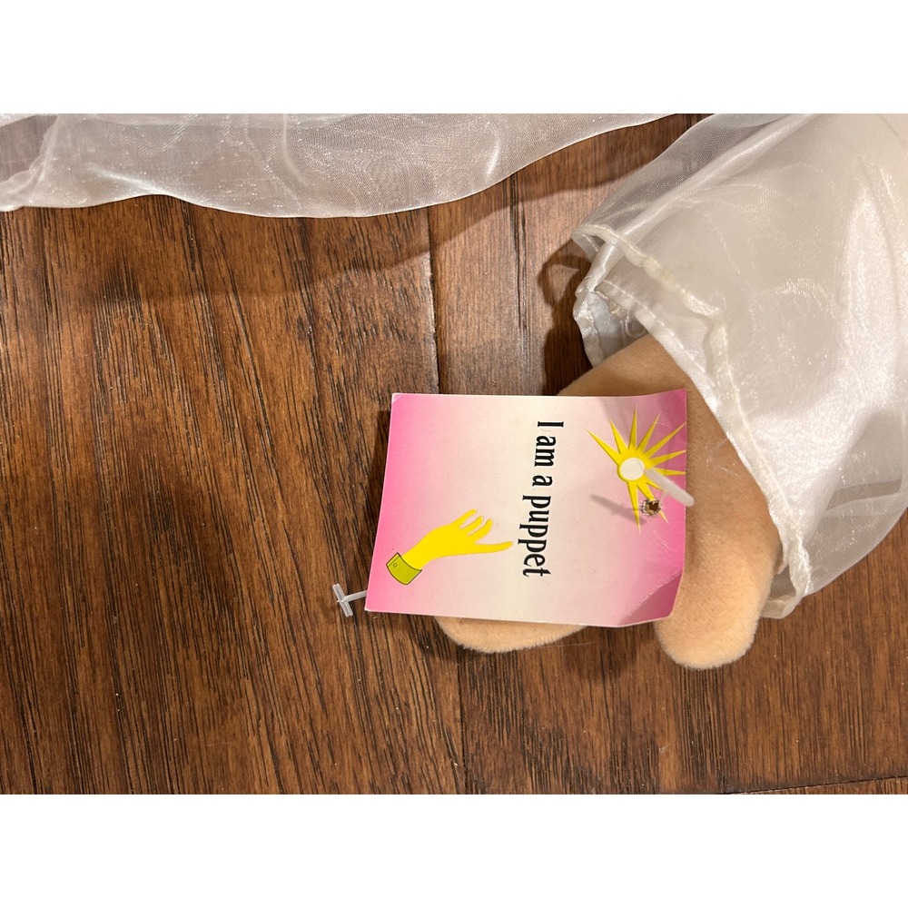 Sunny & Co Angel Full Body Hand Puppet Gold Wings Yarn Hair Vintage 2000 28" - Picture 4 of 6